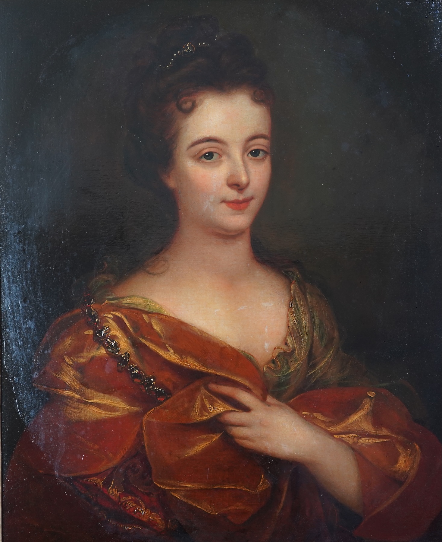 Manner of Peter Lely, 1618–1680, A portrait of a lady with drapery